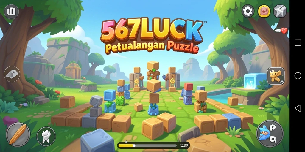 Tampilan gameplay menarik dari 567LUCK saat menyelesaikan teka-teki.