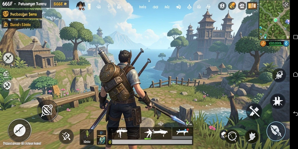 Screenshot gameplay 666F menampilkan petualangan seru di dunia terbuka.