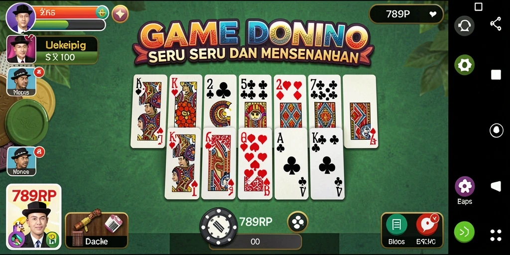 Tampilan gameplay seru di 789RP yang menampilkan aksi domino.