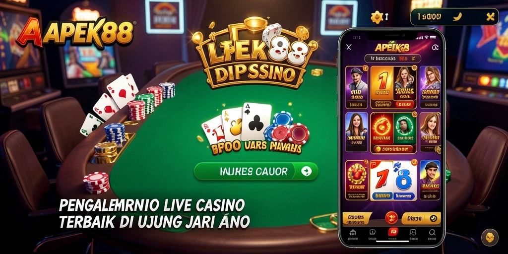 Screenshot gameplay APEK88 yang menampilkan pengalaman Live Casino yang mendebarkan.