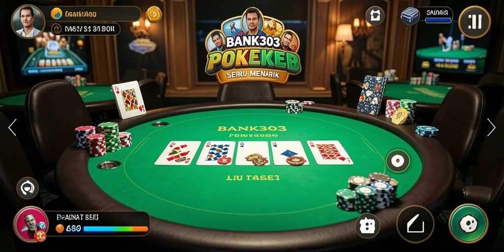 Tampilan menarik dari gameplay Poker di BANK303.