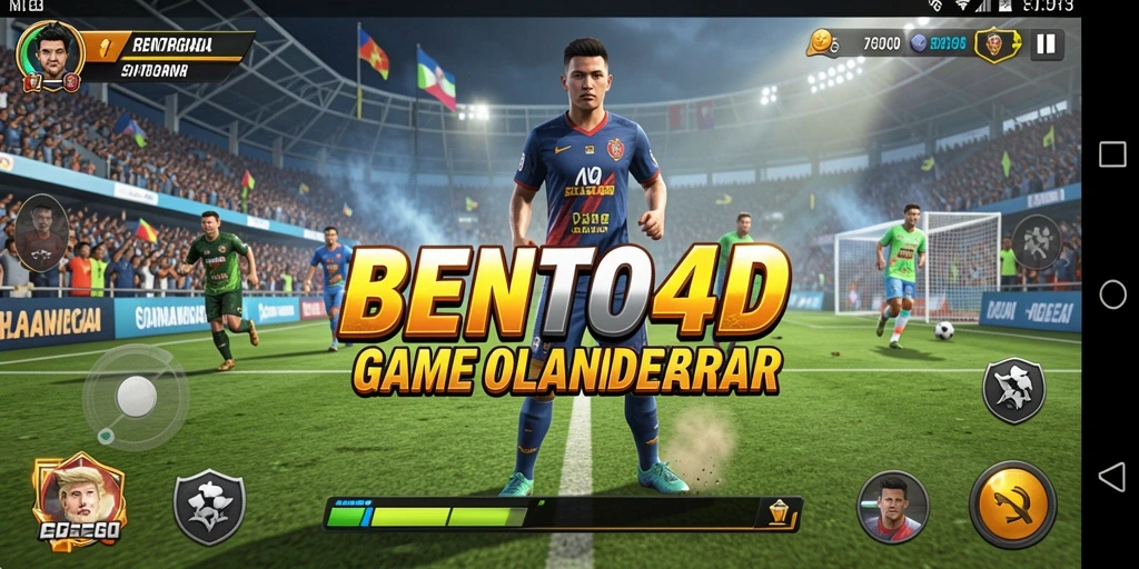 Screenshot BENTO4D menampilkan gameplay olahraga yang intens.