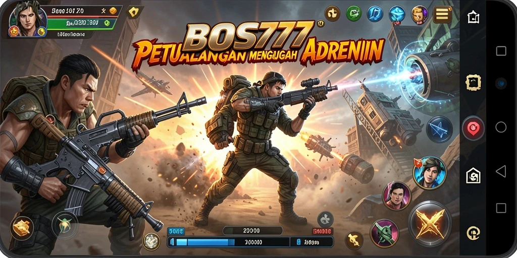 Tampilan aksi mendebarkan dalam gameplay BOS777 yang menantang.