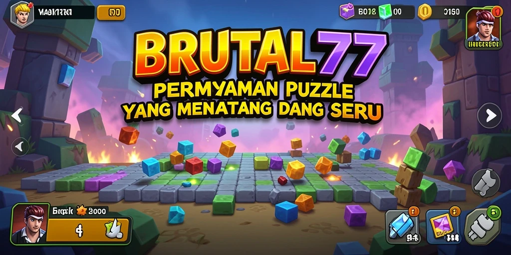 Tampilan gameplay menantang dalam BRUTAL77 dengan berbagai level puzzle.
