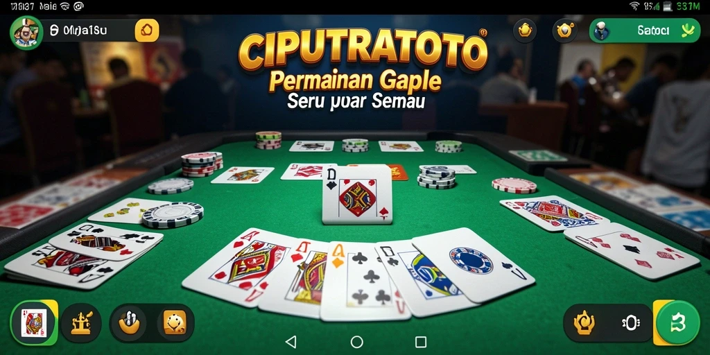 Tampilan gameplay seru dari CIPUTRATOTO yang menampilkan permainan Gaple.