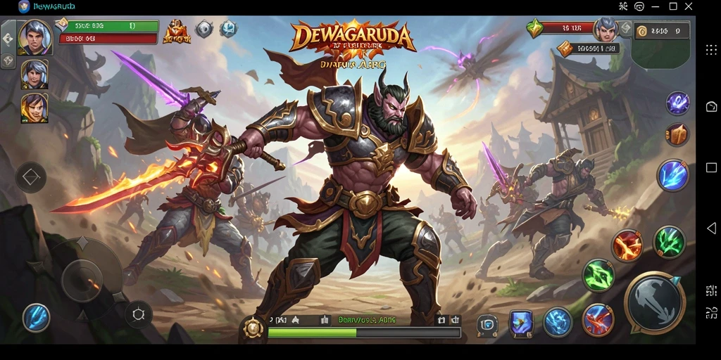 Gameplay dinamis dan visual menawan di DEWAGARUDA yang penuh aksi.