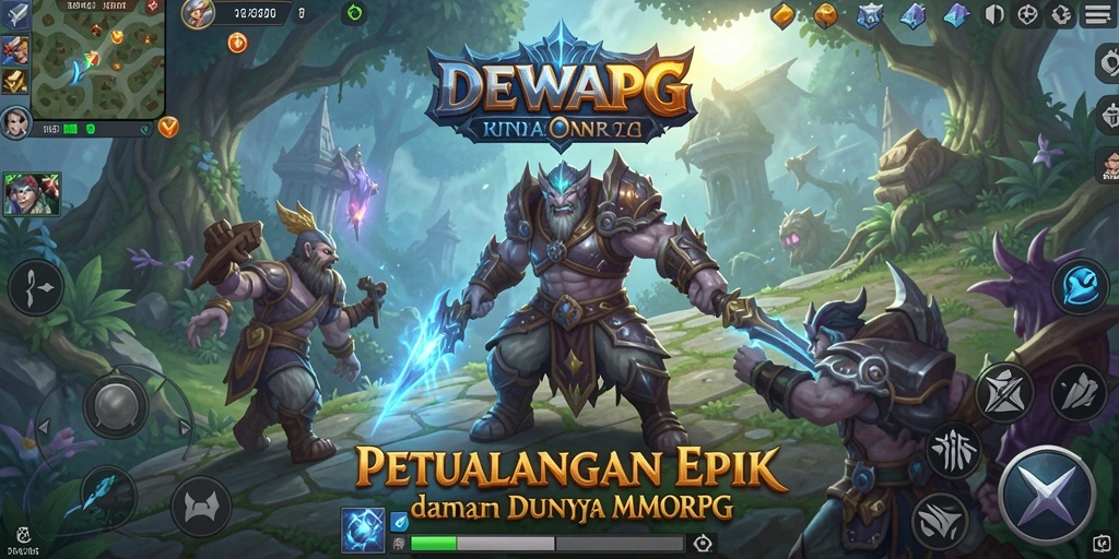 Tangkapan layar menampilkan aksi seru dalam permainan MMORPG DEWAPG.