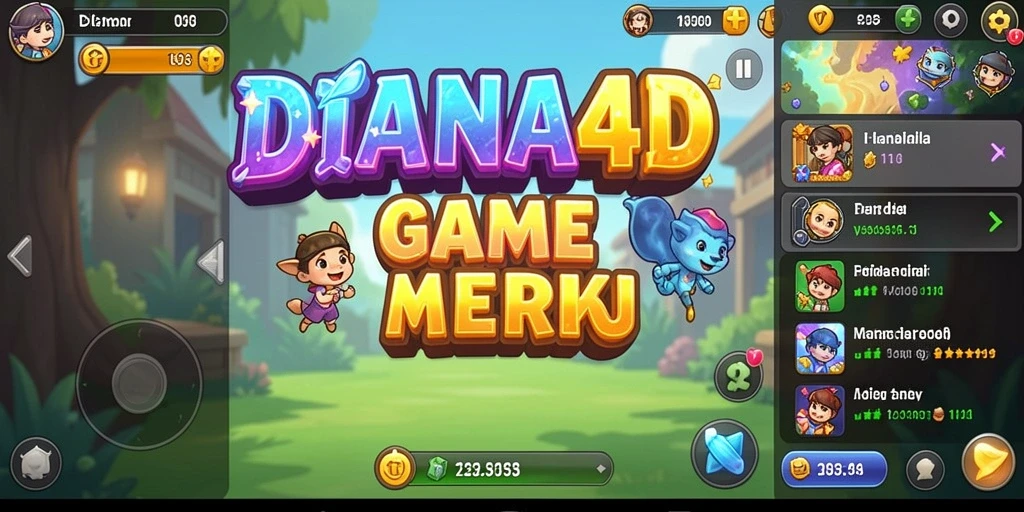 Screenshot utama DIANA4D menampilkan gameplay yang santai dan menyenangkan.