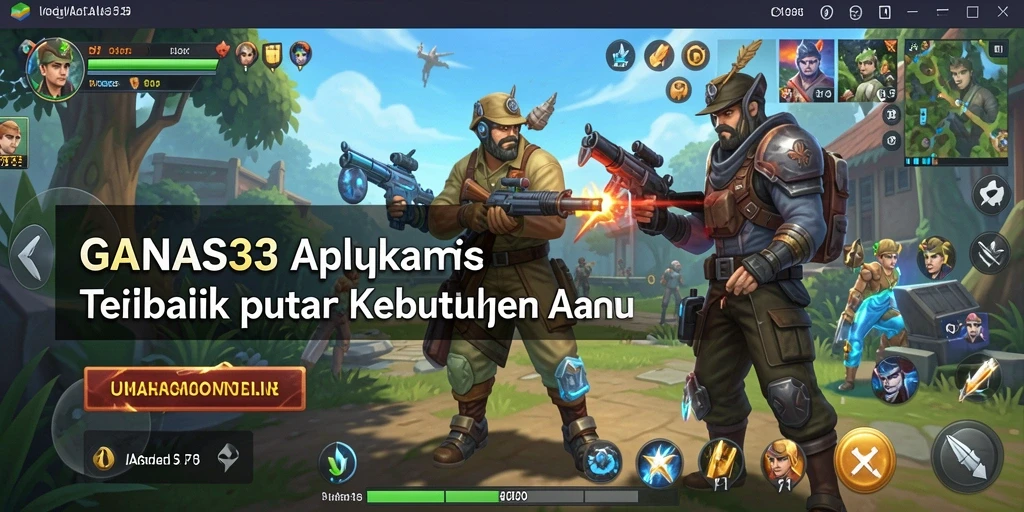 Screenshot utama GANAS33 menampilkan antarmuka aplikasi yang bersih dan fungsional.
