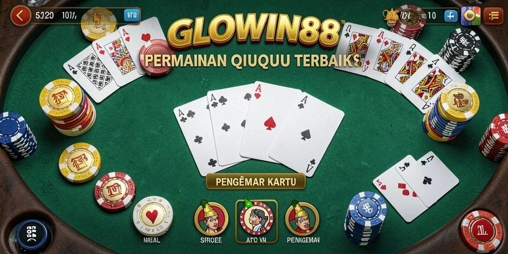 Tampilan gameplay QiuQiu yang menarik dan penuh warna dalam GLOWIN88.