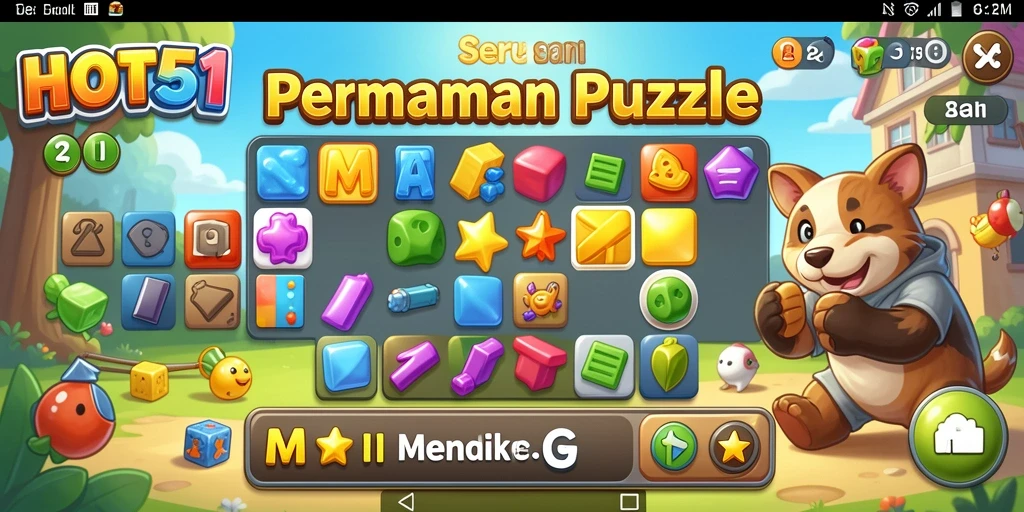 Gambar menampilkan gameplay menarik dari HOT51 dalam menyelesaikan Puzzle.
