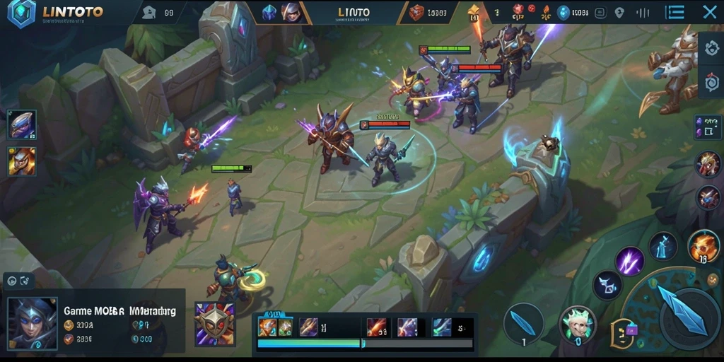 Tangkapan layar gameplay LINITOTO yang mendebarkan dengan strategi pertempuran seru.
