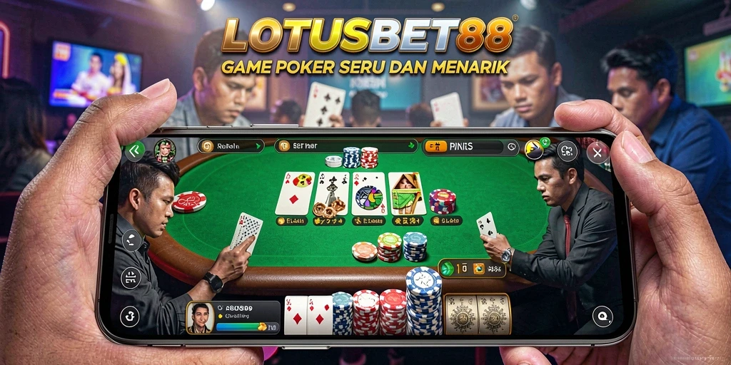 Tampilan gameplay LOTUSBET88 yang menarik dan seru dalam permainan Poker.