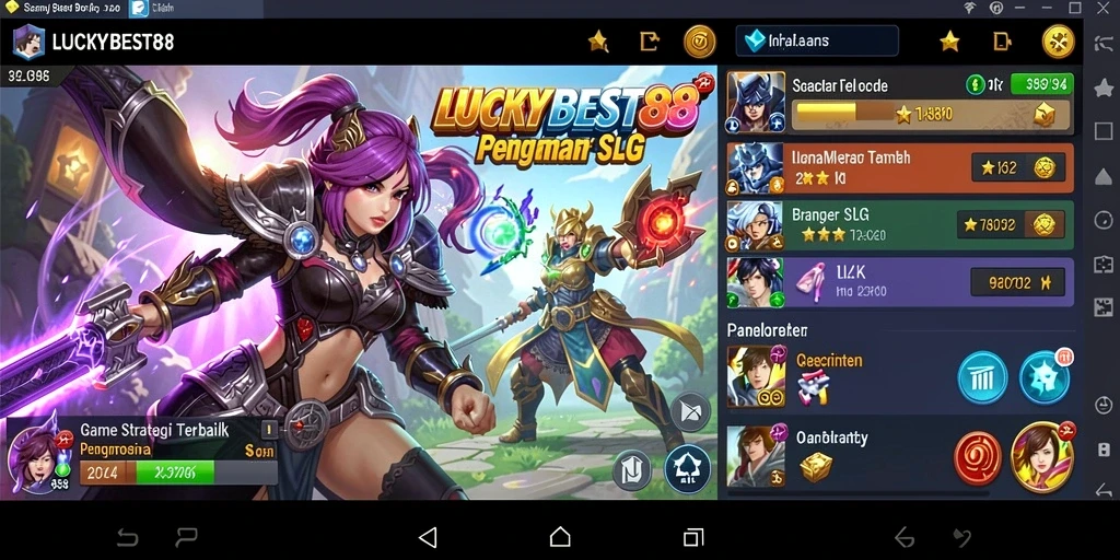 Tampilan gameplay LUCKYBEST88 yang menampilkan pertarungan strategis.