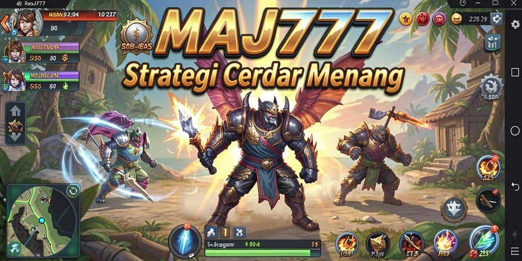 Tangkapan layar utama MAJ777 menampilkan aksi strategi yang mendebarkan.