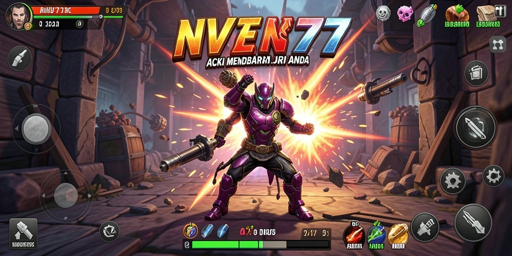 Tampilan aksi seru dalam gameplay NV77 yang mendebarkan.