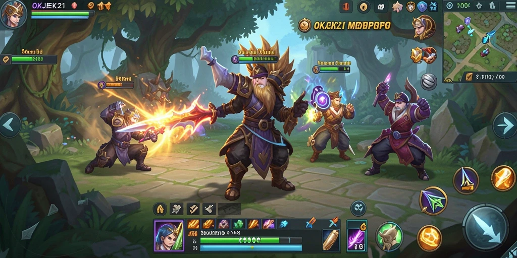 Tampilan gameplay seru di OKJEK21 dengan pertarungan epik dan petualangan menantang.