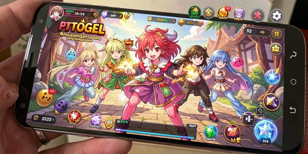 Screenshot yang menunjukkan momen seru dalam gameplay Anime.