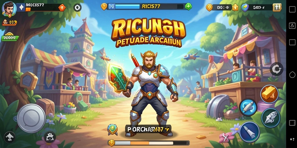 Tampilan gameplay mengasyikkan RICIS77 yang penuh aksi.