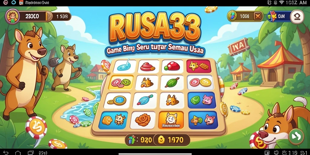 Tampilan gameplay RUSA33 yang seru dan mengasyikkan dalam permainan Bingo.