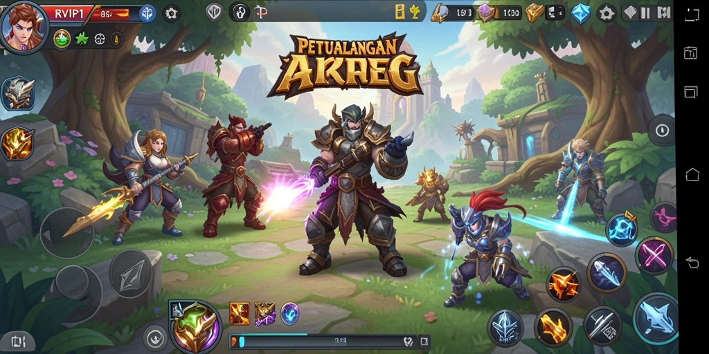 Screenshot gameplay ARPG yang menampilkan aksi seru di RVIP1.