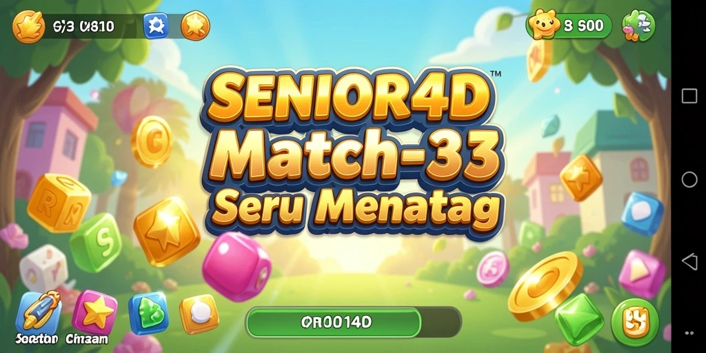 Tampilan gameplay SENIOR4D yang menarik dan seru saat mencocokkan warna.